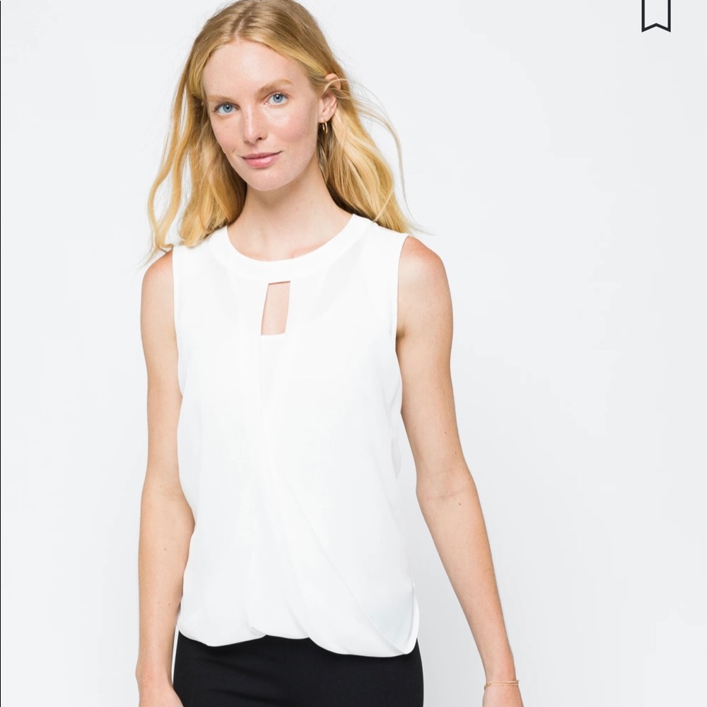 New - white sleeveless blouse